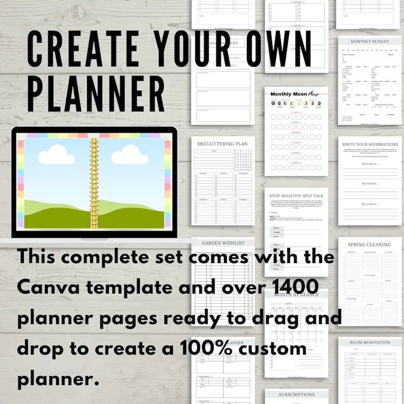 Private Label Mega Bundle includes over 50 different planners and journals